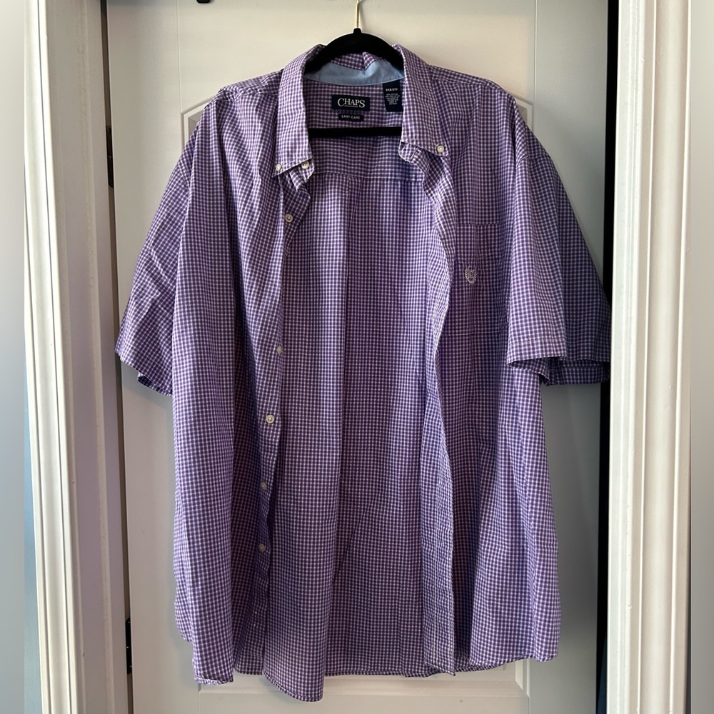 Men’s Chaps 3X Button Down w/ Collar Purple
